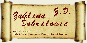 Žaklina Dobrilović vizit kartica